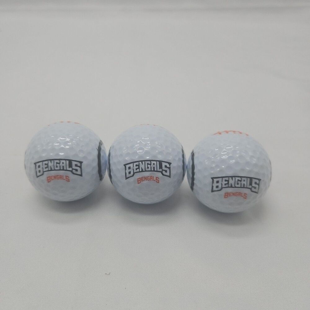 Cincinnati Bengals Unbranded Golf Balls Lot Of 3 NFL Football